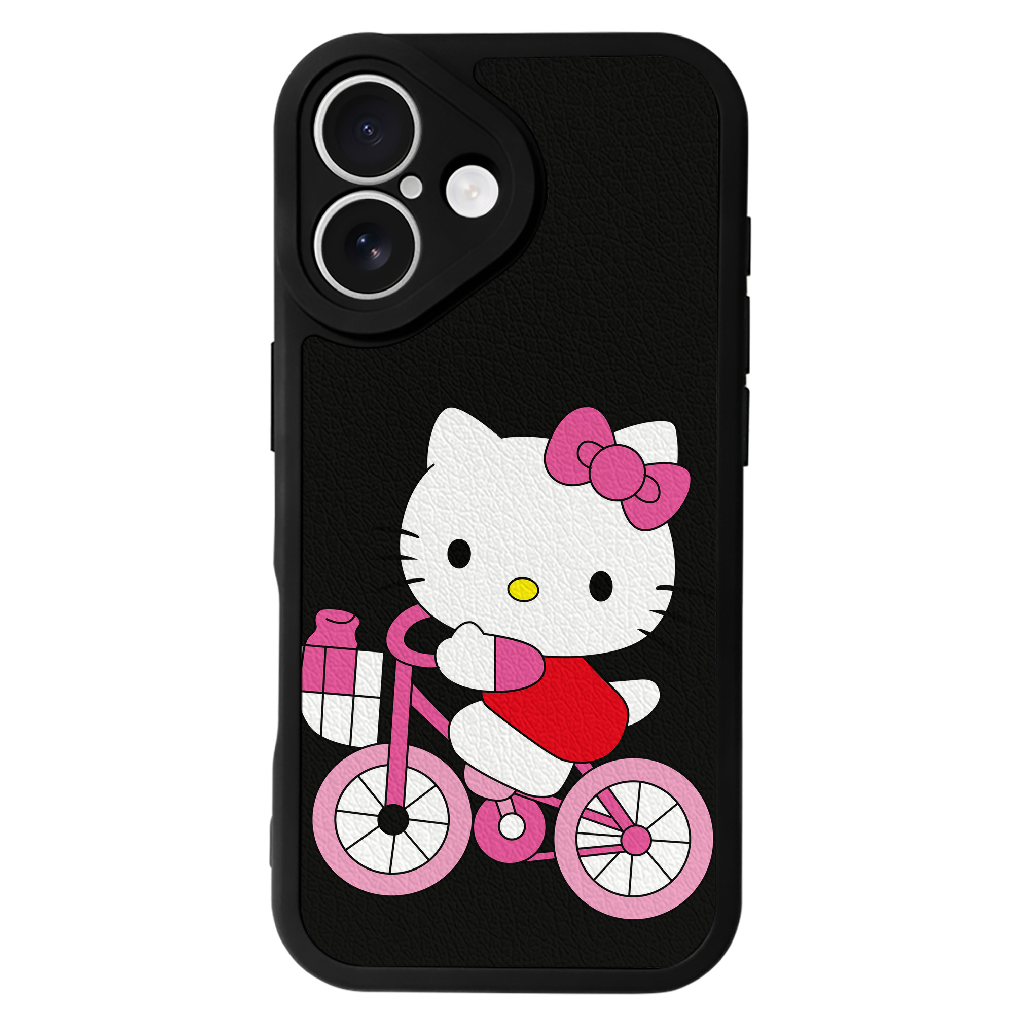（画像用） Hello Kitty ハローキティ 【iPhone 16シリーズ対応】シリコンスマホケース（レザー調） 材質：シリコン